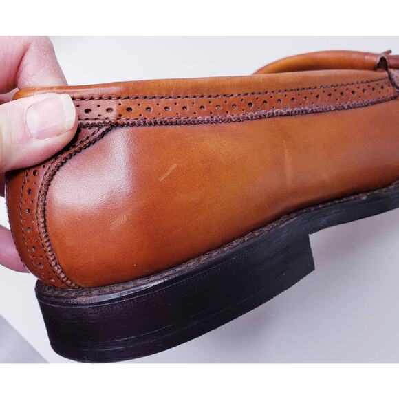 ALLEN EDMONDS BRIDGETON Kiltie Tassel Brogue Loafers Men's Size 8.5D Brown EUC - Picture 16 of 16